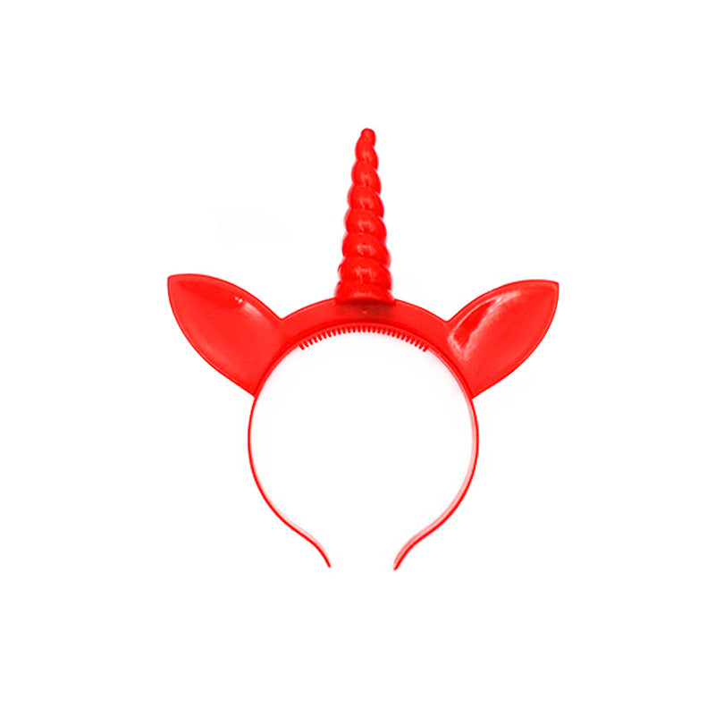 Diadema de unicornio que brilla en la oscuridad 21.5*24cm
