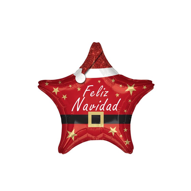 Sombrero de Navidad rojo de 18 pulgadas Pentagrama español