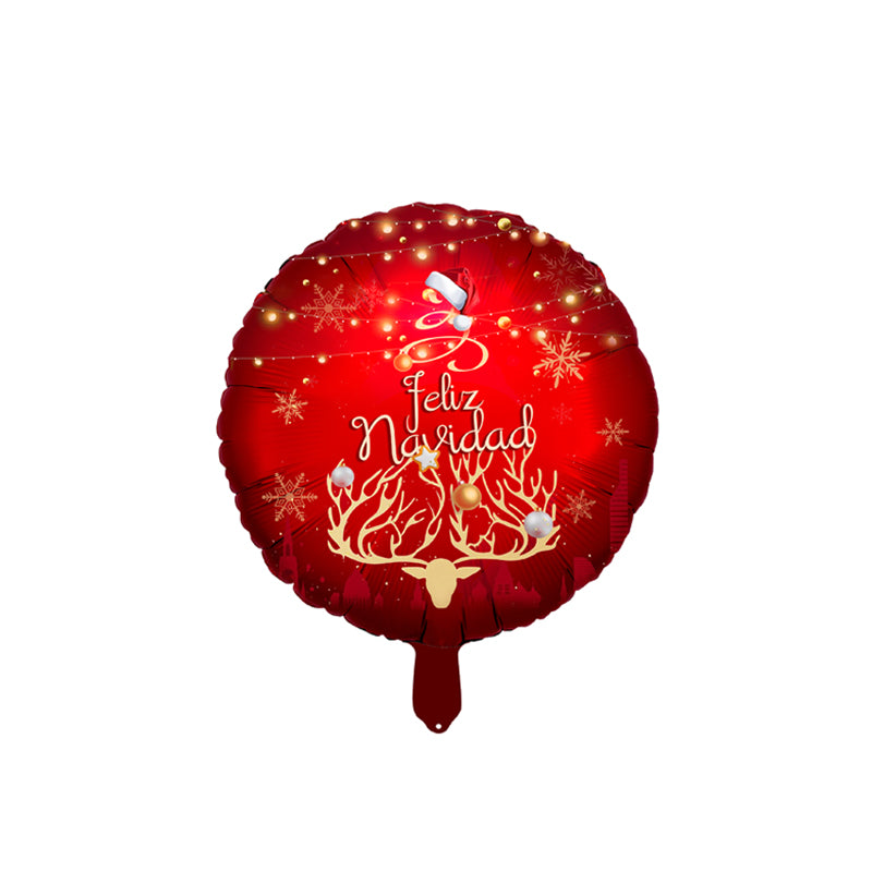 18 pulgadas cornamenta roja hispana bola redonda de Navidad