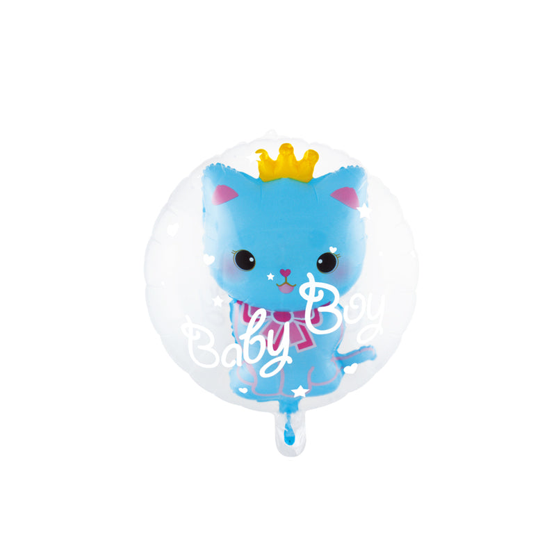 Bola Burbuja Angel Gato Azul