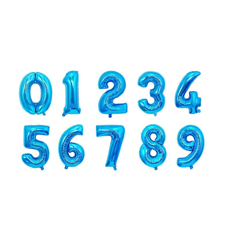 Números de tarjeta individuales "Chubby" de 32" - Azul
