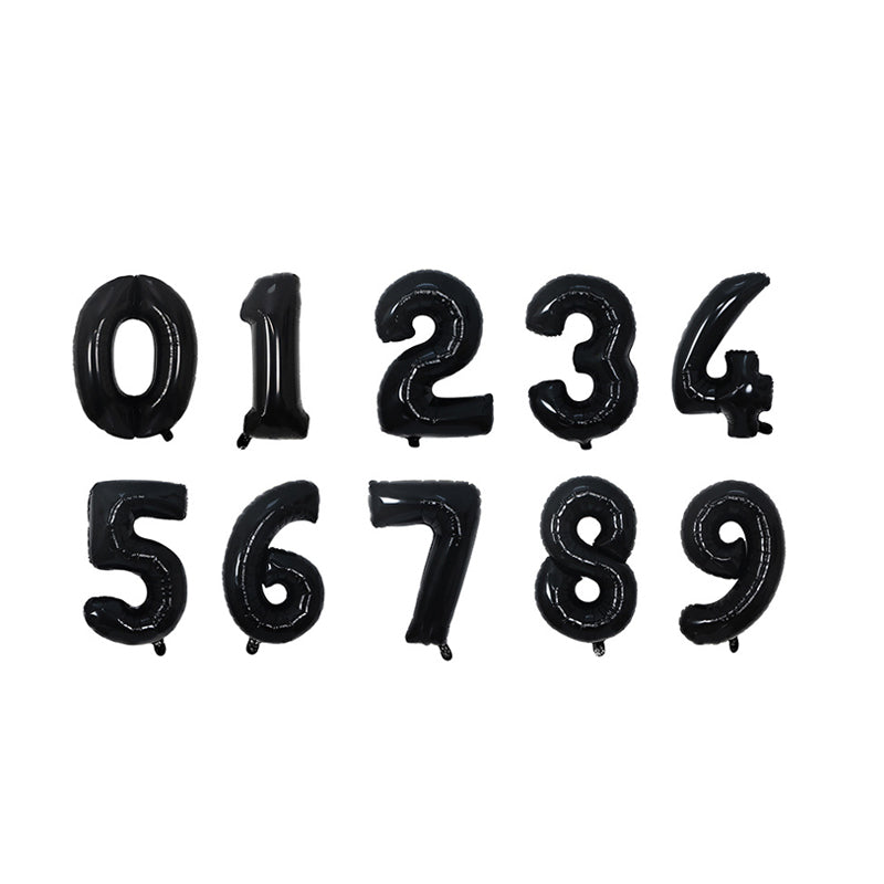 Tarjeta Chubby 32" Números - Negra
