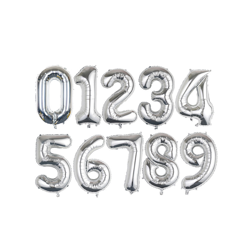 Números de tarjeta individual 40" Body Beautiful - Plata