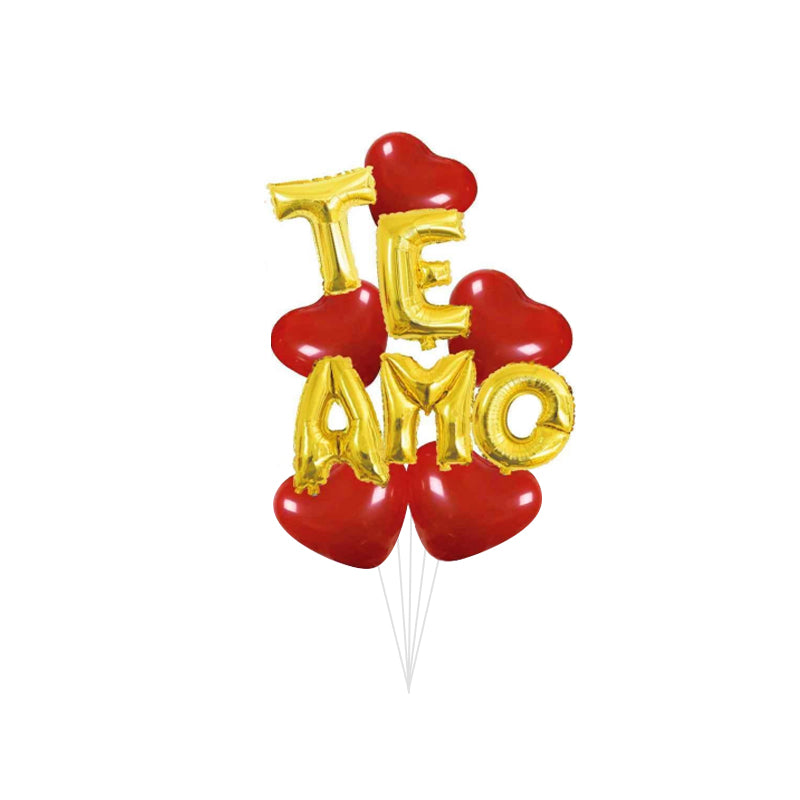 TE AMO R9 Love Heart Globo Set 5PC